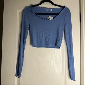 🩷 PacSun Women's Blue Long Sleeve Top